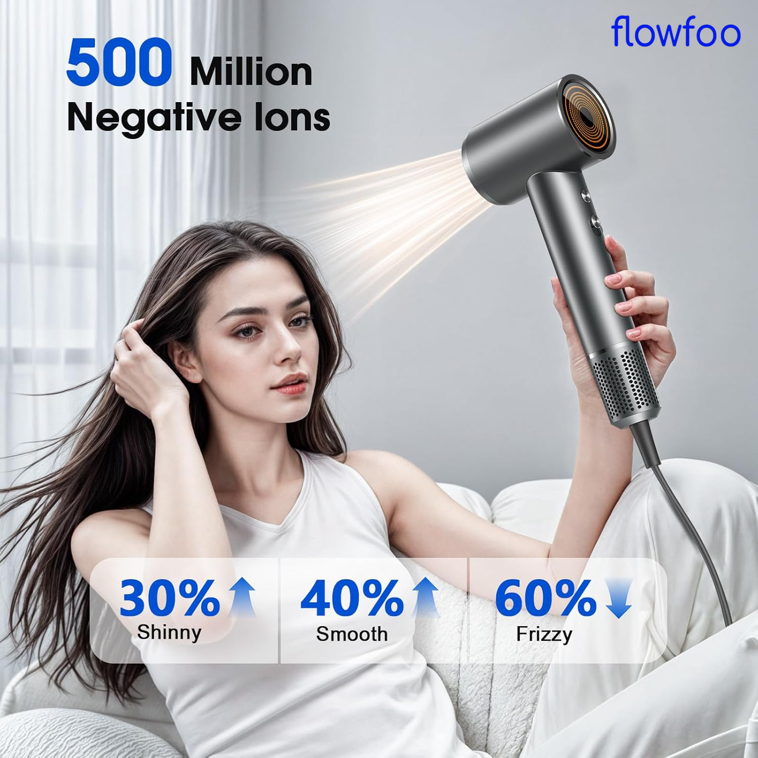 Professional Ionic Hair Dryer, Fast Drying with Diffuser, Constant Temp Care – Home/Salon/Travel - Image 3